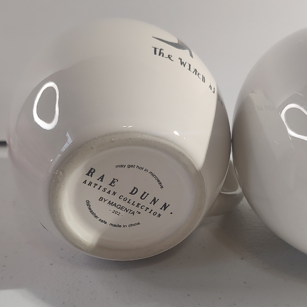Rae Dunn Witch-Themed Mug Set - Black and White - Picture 6 of 9